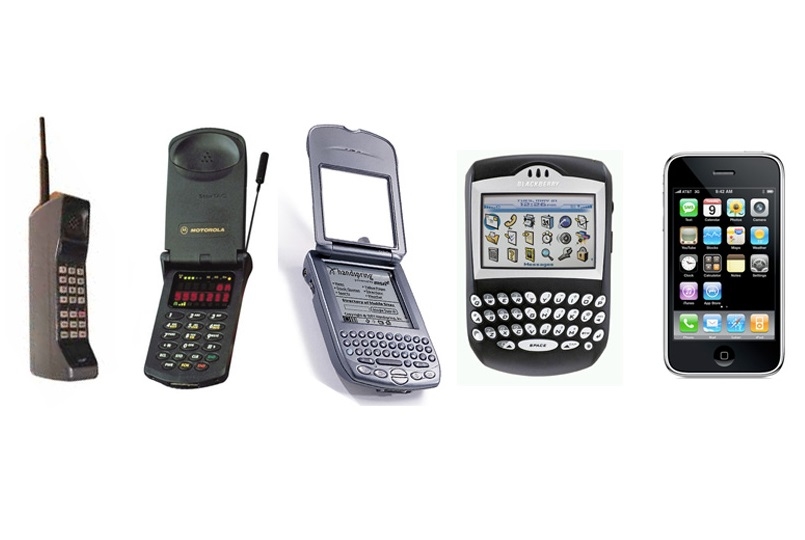 Evolution of cellphones, source:krypted.com