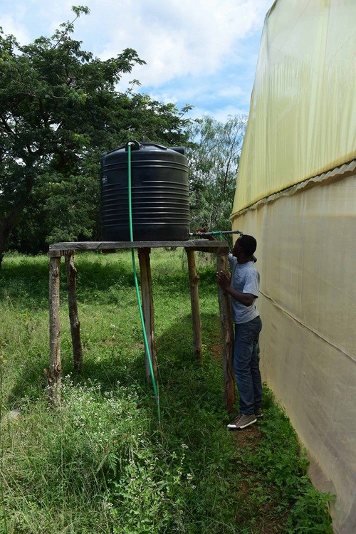 Rainwater tank at JOOUST