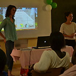 Simone and Floortje are giving the presentation on greenhouse farming